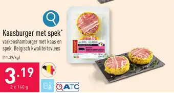 ALDI Kaasburger met spek aanbieding