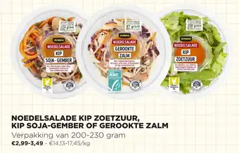Jumbo Noedelsalade Kip Zoetzuur, Kip Soja-Gember of Gerookte Zalm aanbieding