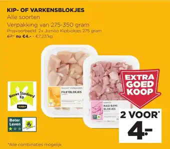 Kip- of Varkensblokjes