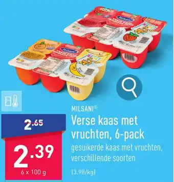 ALDI Verse kaas met vruchten aanbieding