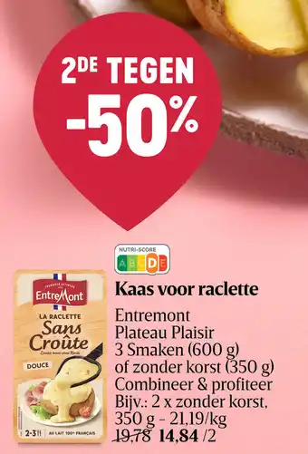 Delhaize Kaas voor raclette aanbieding