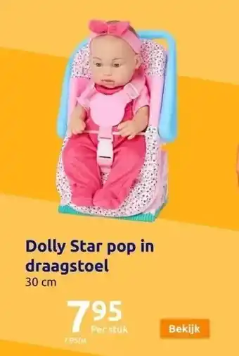Action Dolly star pop in draagstoel aanbieding