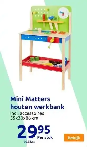 Action Mini matters houten werkbank aanbieding
