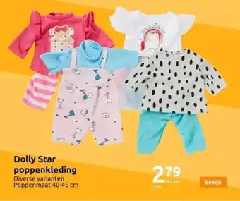 Action Dolly star poppenkleding aanbieding