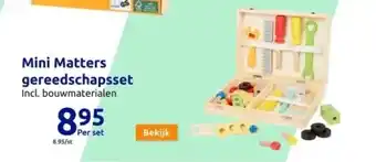 Action Mini matters houten gereedschapskoffer aanbieding