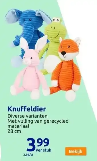 Knuffeldier met glitterogen