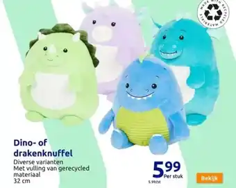 Action Dino knuffel aanbieding