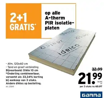 GAMMA Op alle a-therm pir isolatieplaten aanbieding