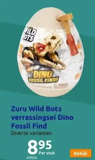 Action Zuru wild bots verrassingsei dino fossil find aanbieding