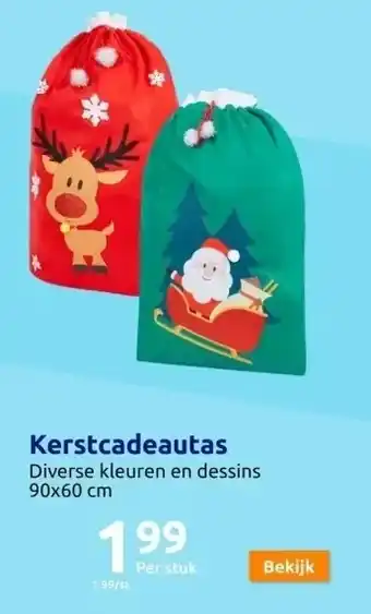 Action Kerst cadeautas aanbieding