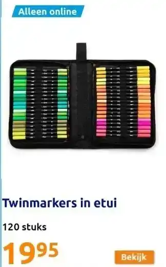 Action Twinmarkers in etui aanbieding