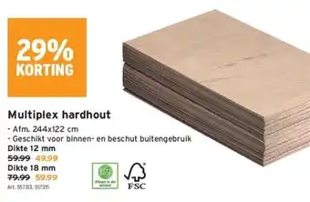 GAMMA Multiplex hardhout aanbieding