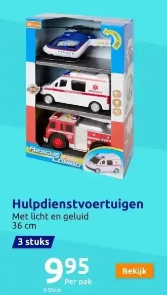Action Speelgoed hulpdienstvoertuigen aanbieding