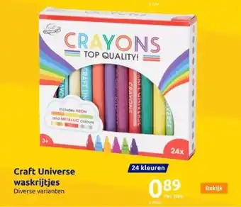 Action Craft universe waskrijtjes aanbieding