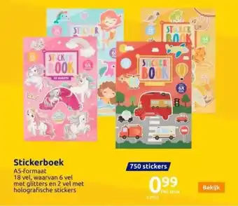 Action Stickerboek a5 aanbieding