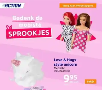 Action Xoxo style eenhoorn aanbieding