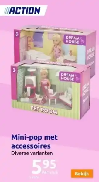 Action Mini-pop met accessoires aanbieding