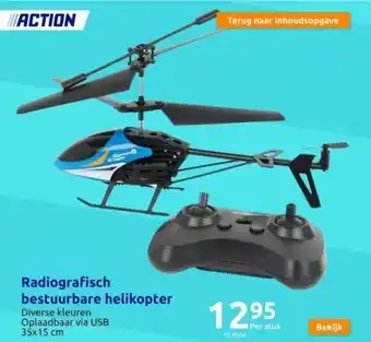 Action Radiografisch bestuurbare helikopter aanbieding