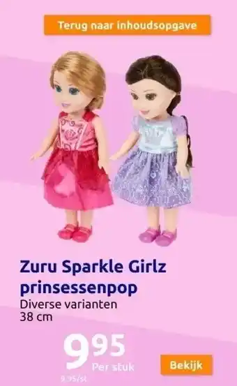 Action Zuru sparkle girlz prinsessenpop aanbieding