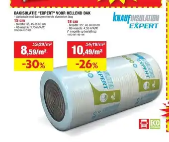 Hubo Dakisolatie “expert” voor hellend dak aanbieding