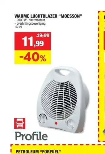 Hubo Warme luchtblazer “moesson” aanbieding