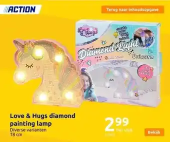 Action Diamond painting met licht aanbieding