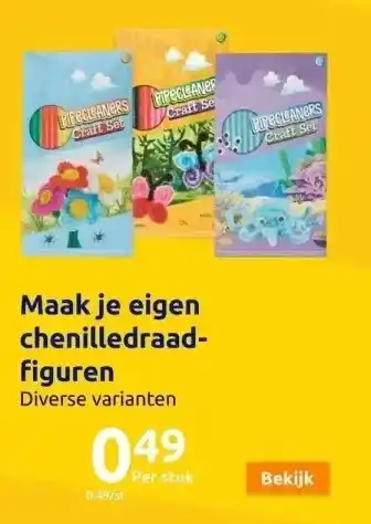 Action Maak je eigen chenilledraad-figuren aanbieding