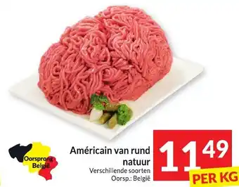 Intermarché Américain van rund natuur aanbieding