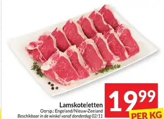 Intermarché Lamskoteletten aanbieding