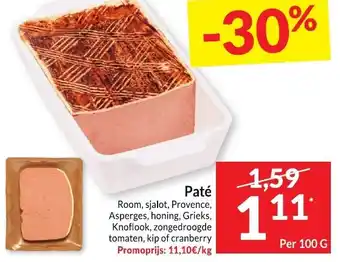 Intermarché Paté 100g aanbieding