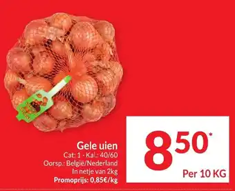 Intermarché Gele uien 10kg aanbieding