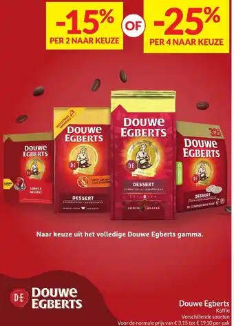 Intermarché Douwe Egberts Koffie Verschillende soorten aanbieding