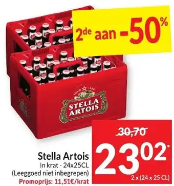 Intermarché Stella Artois In krat - 24x25CL aanbieding