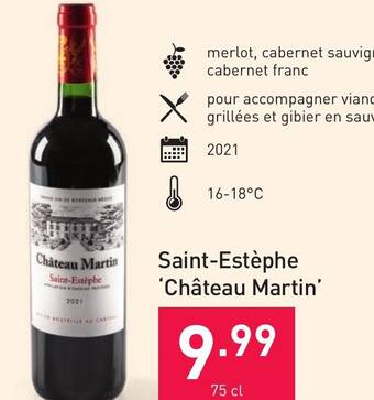 ALDI Saint-Estèphe Château Martin 75cl aanbieding