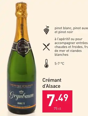 ALDI Crémant d'Alsace 75cl aanbieding