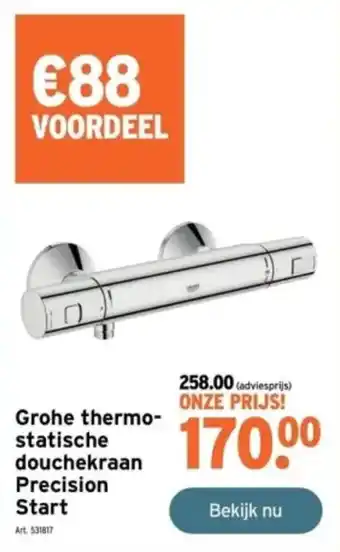 GAMMA Grohe thermostatische douchekraan Precision Start aanbieding