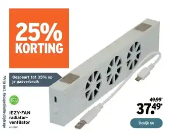 GAMMA IEZY-FAN radiator ventilator aanbieding