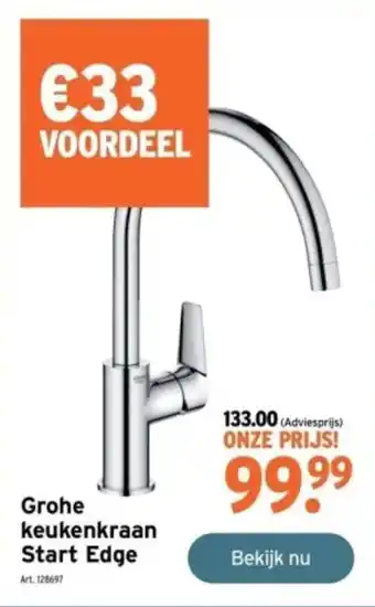 GAMMA Grohe keukenkraan Start Edge aanbieding
