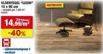 Hubo Vloertegel legni aanbieding