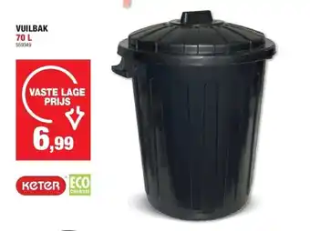 Hubo Vuilbak 70 l aanbieding