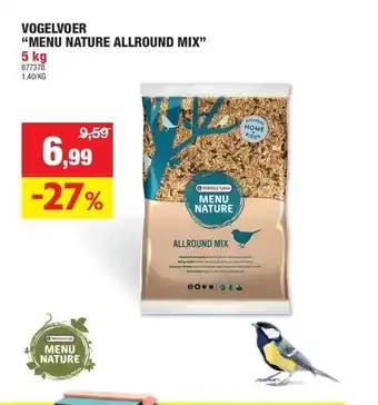 Hubo Vogelvoer “menu nature allround mix” 5 kg aanbieding