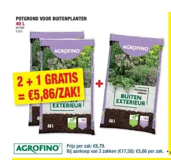 Hubo Potgrond voor buitenplanten 40 l aanbieding