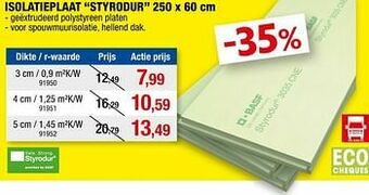 Hubo Isolatieplaat styrodur aanbieding
