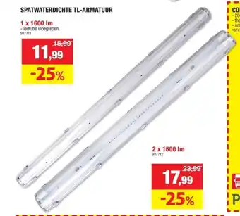 Hubo Spatwaterdichte tl-armatuur 2 x 1600 lm aanbieding
