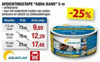 Hubo Afdichtingstape aqua band aanbieding