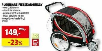 Hubo Plooibare fietskar-buggy aanbieding