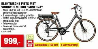 Elektrische fiets met voorwielmotor minerva