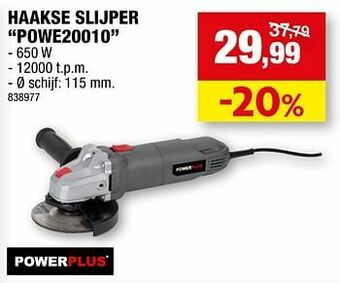 Hubo Powerplus haakse slijper powe20010 aanbieding