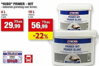 Hubo Hubo primer - wit aanbieding