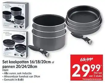 Intermarché Set kookpotten of pannen h+h aanbieding